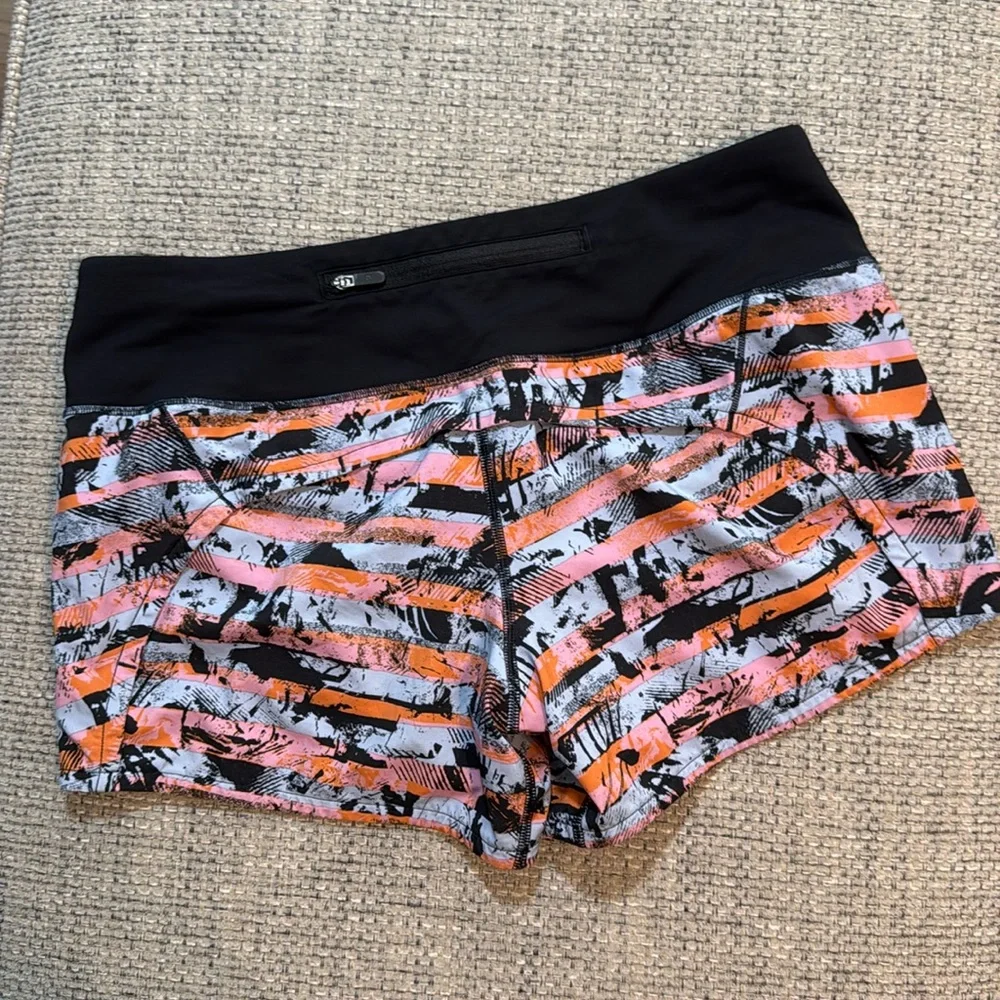 Lululemon Run Times‎ Short II 4” Inversion Multi Black size4